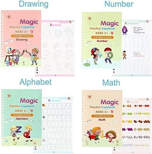 ✨Fun Way to Learn! Magic Handwriting Practice Book Kit for Kids (With Pen & Refills)📚✍️