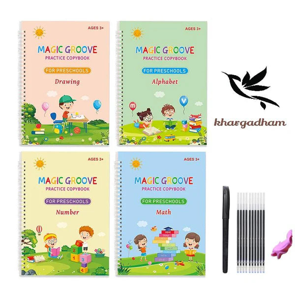 ✨Fun Way to Learn! Magic Handwriting Practice Book Kit for Kids (With Pen & Refills)📚✍️