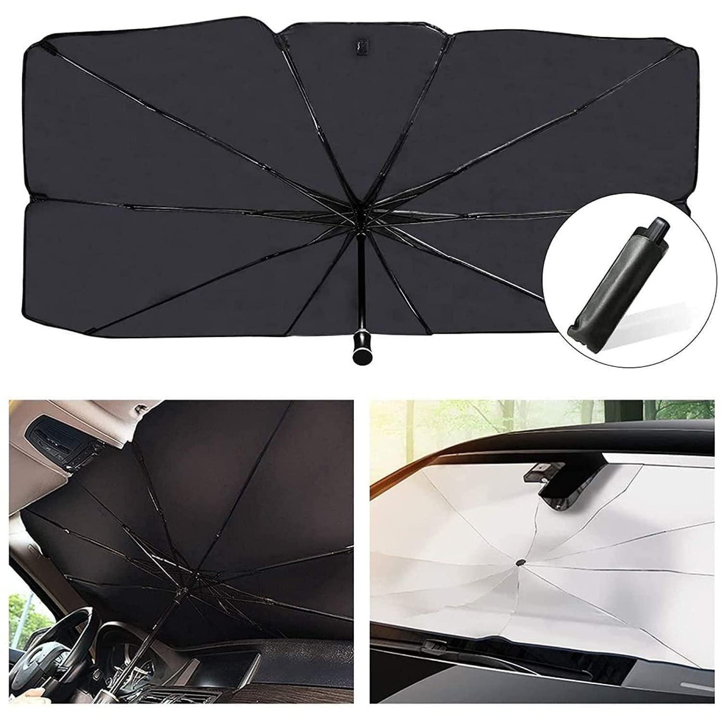 🛡️ UV Shield Car Umbrella – Stay Cool Always ❄️