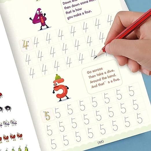 ✨Fun Way to Learn! Magic Handwriting Practice Book Kit for Kids (With Pen & Refills)📚✍️